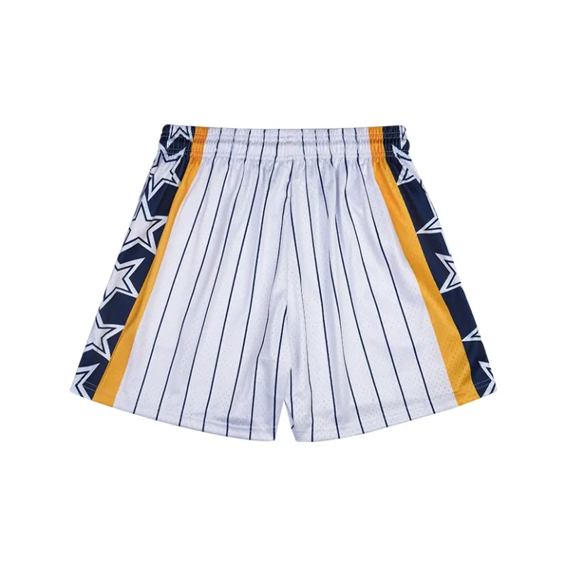 BKCXZICE Stars Running Training Shorts over The Knee Mesh Quick Dry Breathable Basketball Pants Unisex White-1