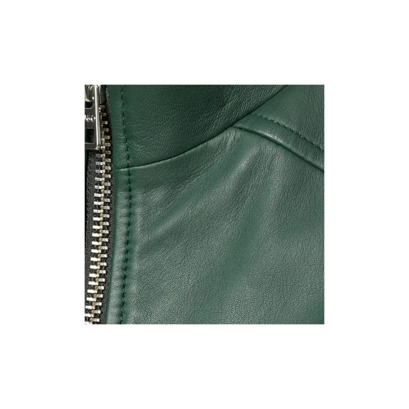 HUGO BOSS Leather Jackets Men Green-3