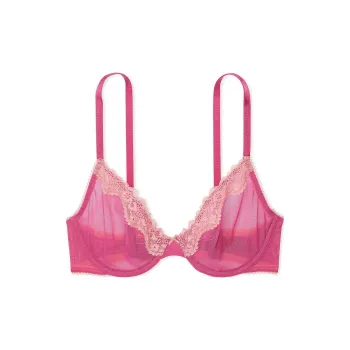 Victoria's Secret Tease Unlined Demi Bra / Luscious Rose Bra Women's Sweet Style Rose