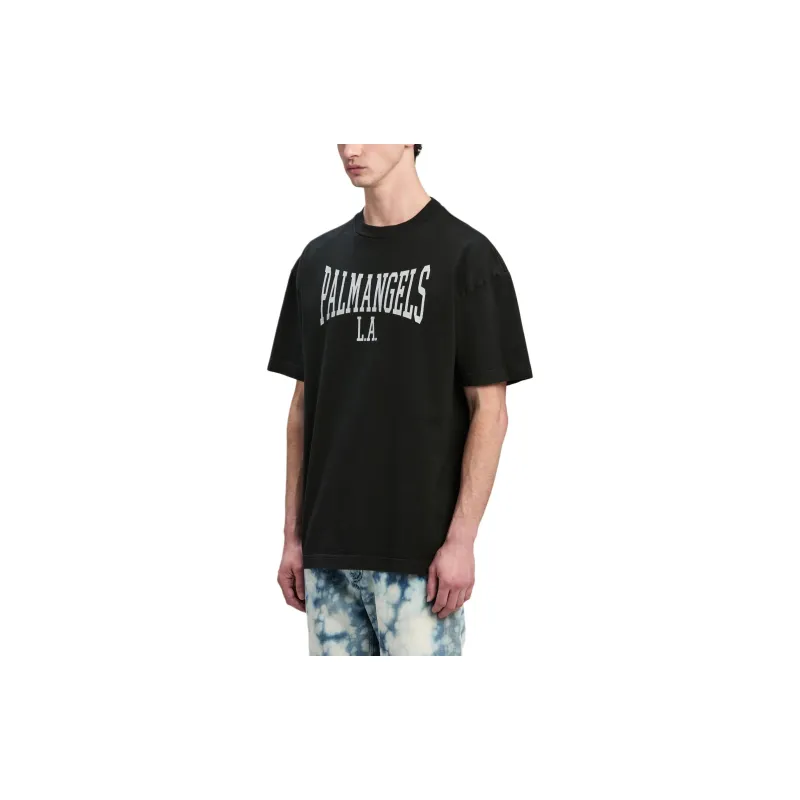 PALM ANGELS Logo Printed Crewneck T Shirt-3
