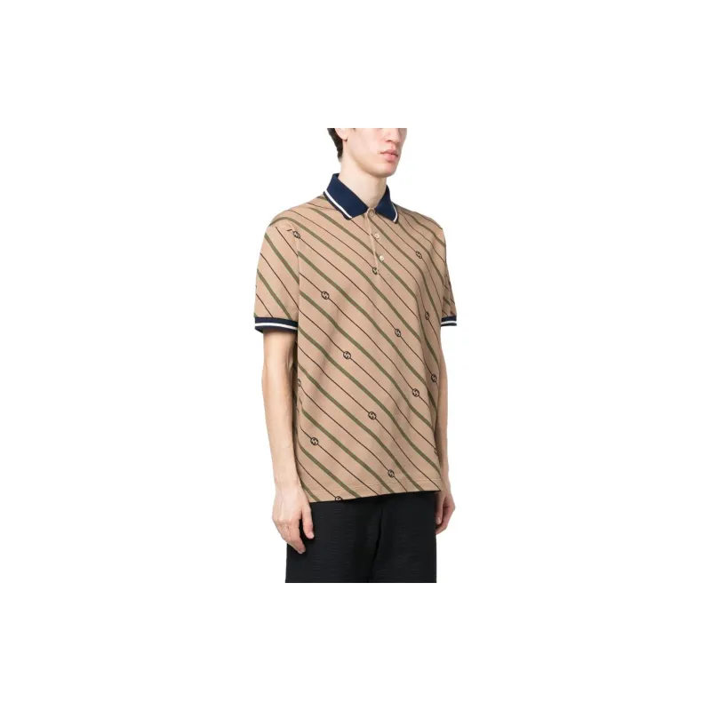 GUCCI SS23 Polo Shirt Men's Brown-3