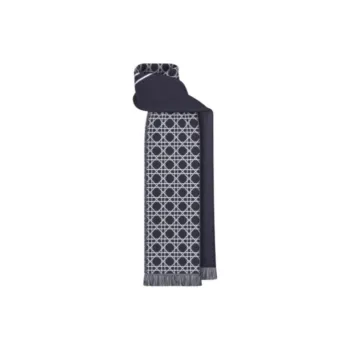 DIOR Wool Knit Scarves Men's Blue