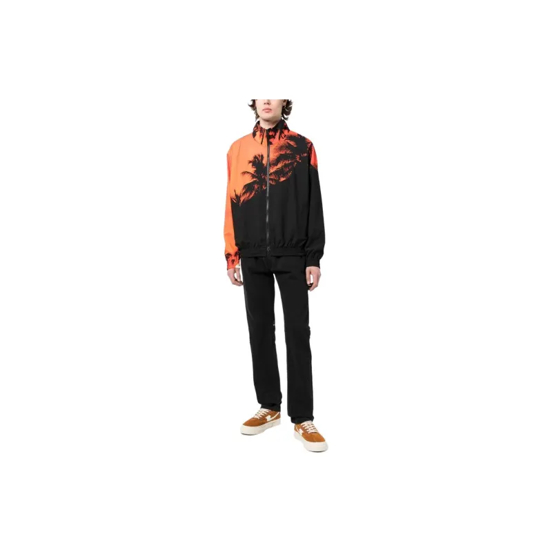 Blue Sky Inn Palm tree Print Bomber Jacket-2