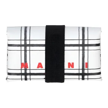 MARNI Tribeca Polyurethane Wallet Women's White/Black