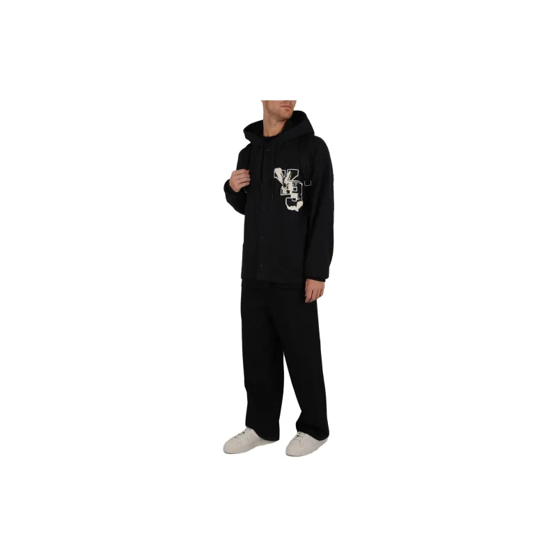 Y-3 Logo-patch Organic-cotton Hoodie-2