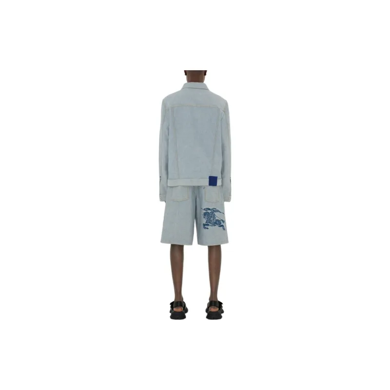 Burberry Denim Shorts Men's Denim Blue-2