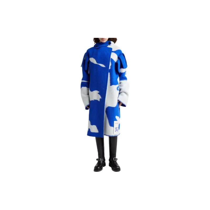Burberry Ekd Jacquard Hooded Blanket Cape-1