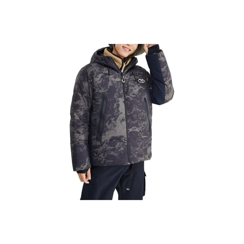Skechers Sports Life Collection Down Jackets Men Black Green Camouflage-2