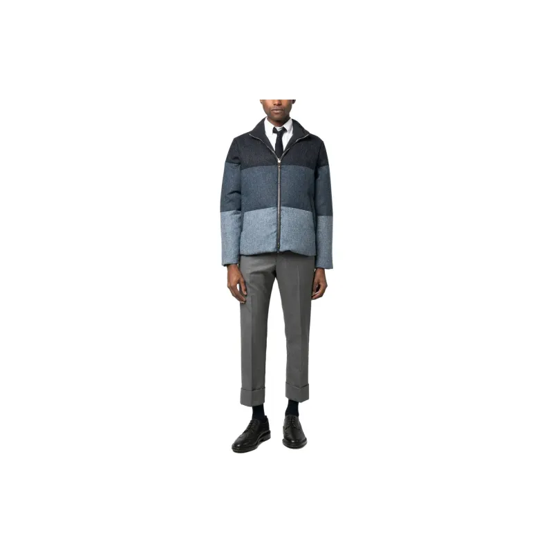 THOM BROWNE Reversible Funnelneck Padded Jacket-2