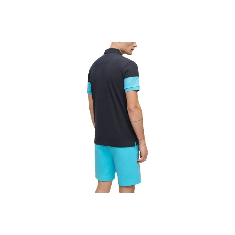 HUGO BOSS Logo Printed Ribbed Polo Shirt-4