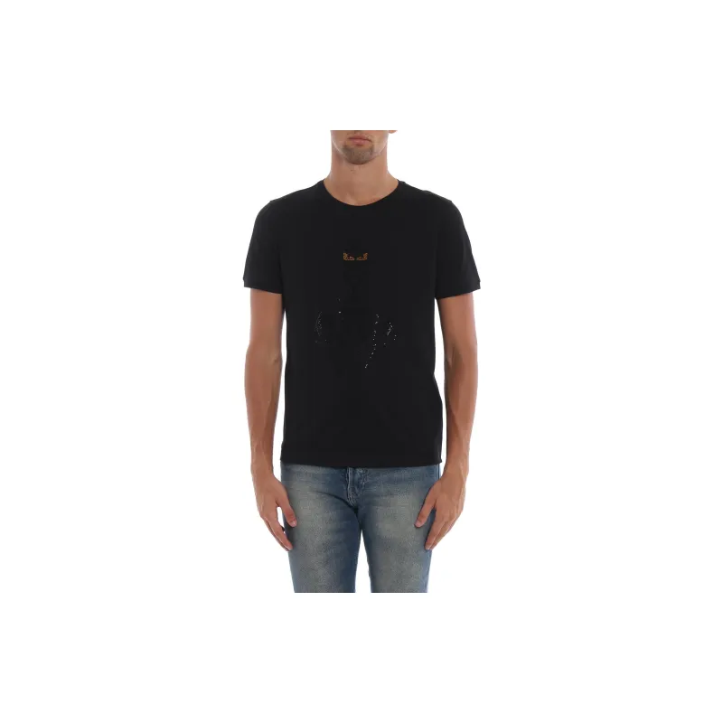 FENDI T Shirts Men Black-3