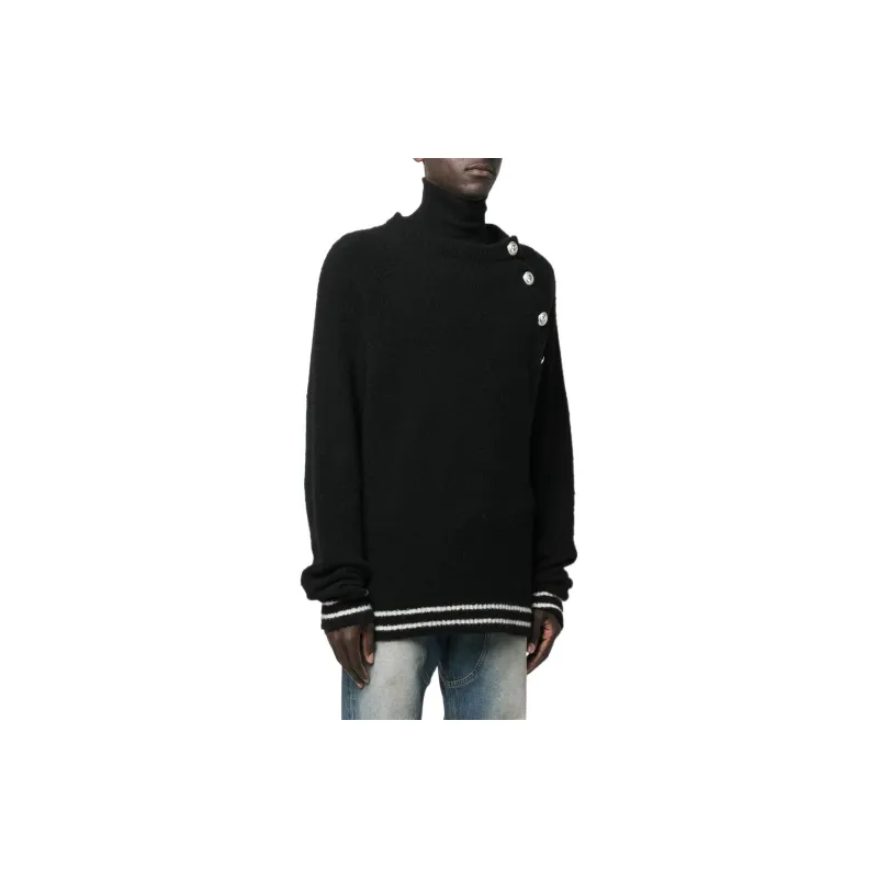 BALMAIN Button fastening Crew neck Jumper-3