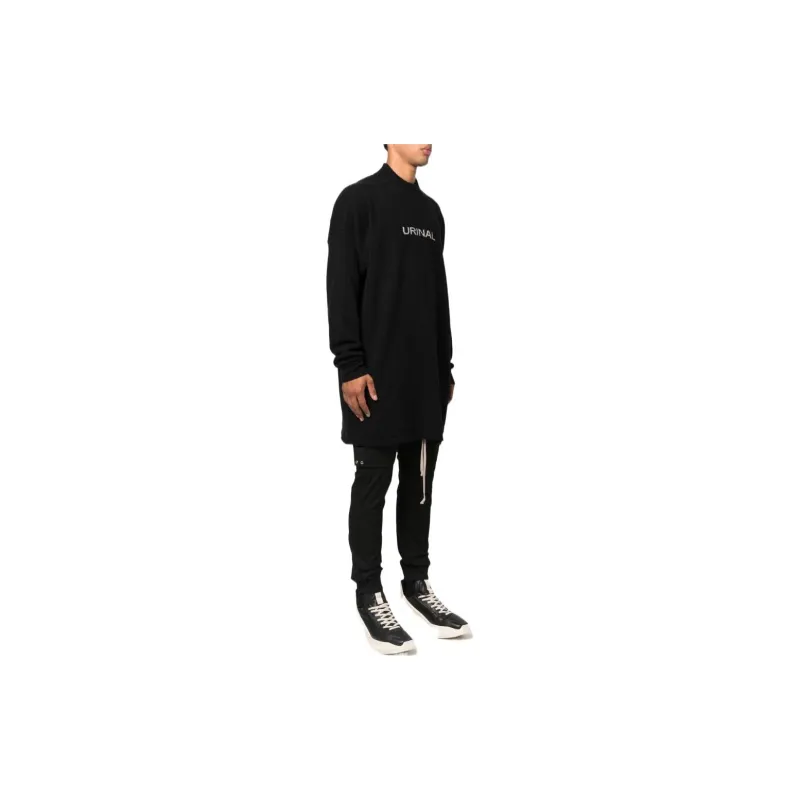 Rick Owens DRKSHDW Slogan Intarsia Mockneck Sweater-3