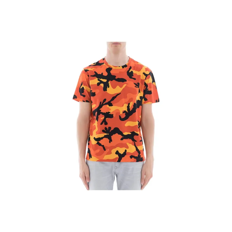 Valentino T-Shirts Men Orange Yellow-2