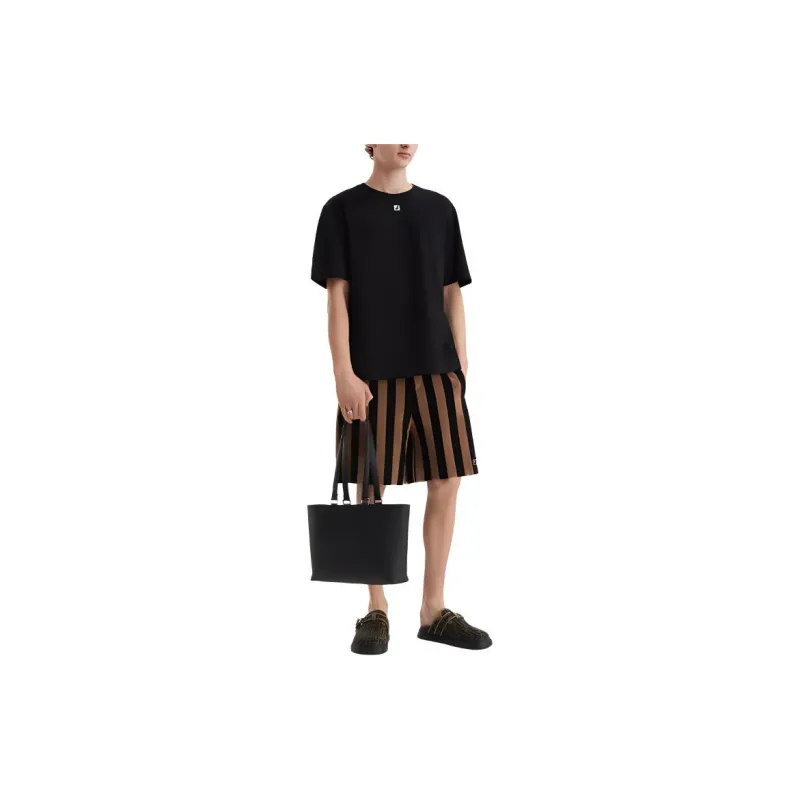 FENDI Ff Plaque Crewneck T Shirt-2