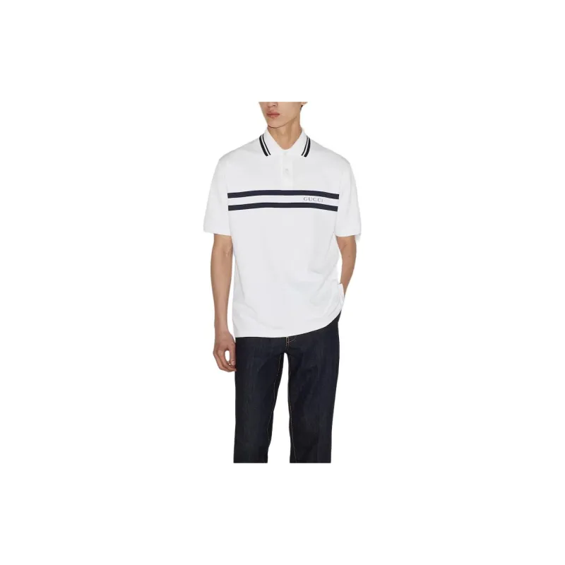 GUCCI Logo print Polo Shirt-2