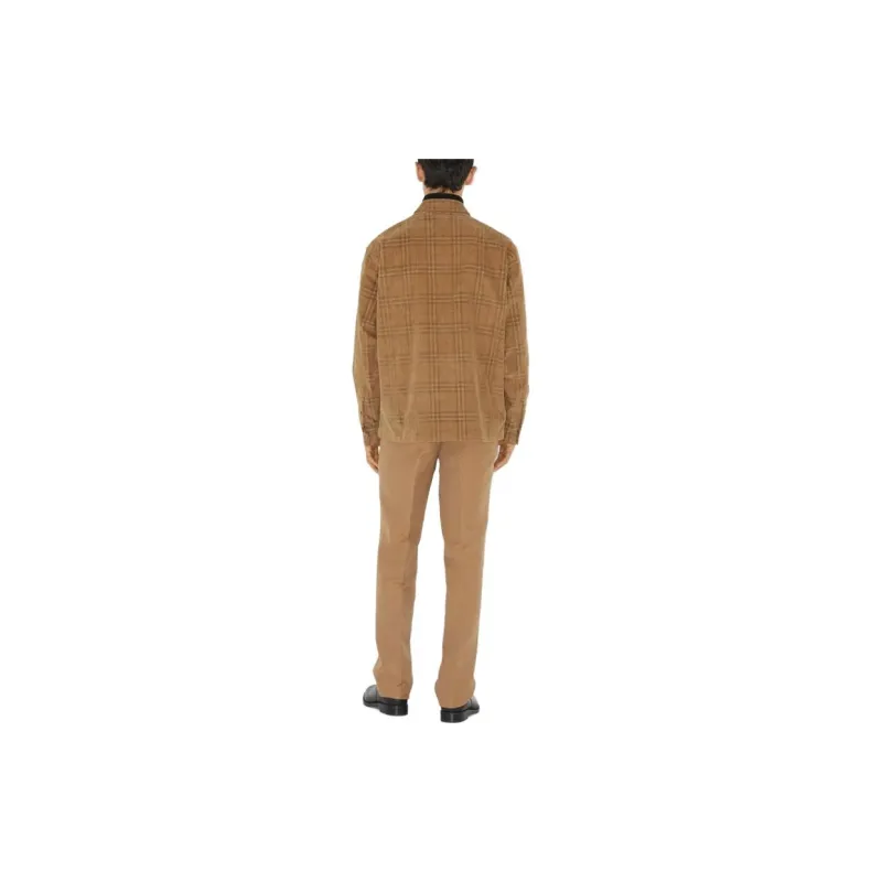 Burberry Checked Zip Up Corduroy Overshirt-2