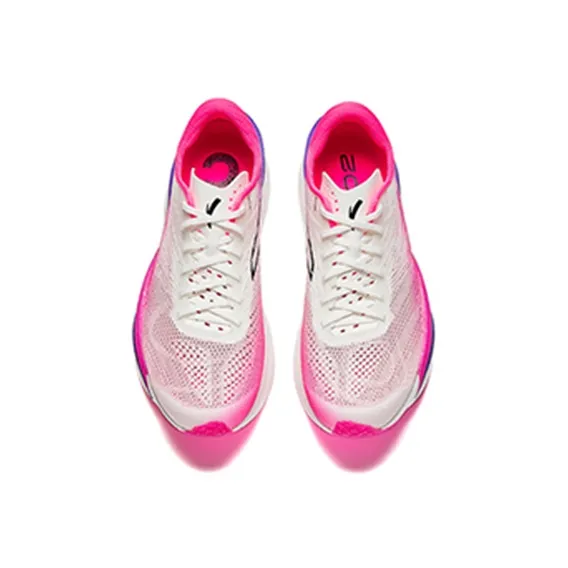 Anta C202 6.0 Cushioned Slip-Resistant Abrasion-Resistant Low-Top Carbon Plate Running Shoes Men's White Red Purple-2