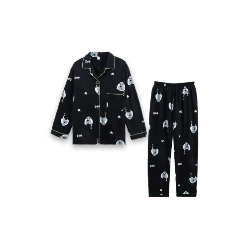 Sleeping Beauty Pajama Set Women's Black