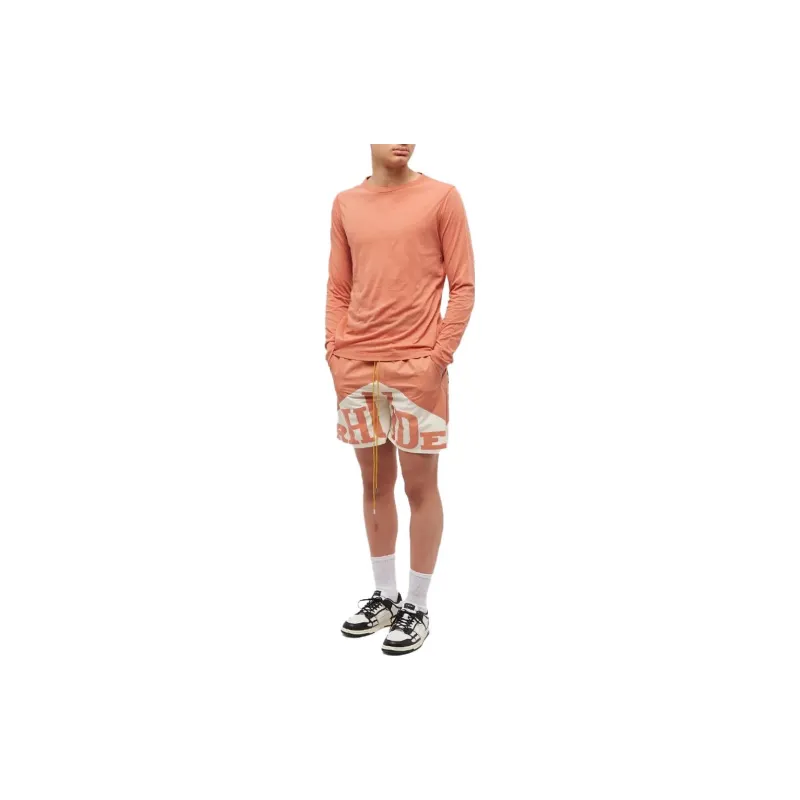 RHUDE Casual Shorts Men Orange-1