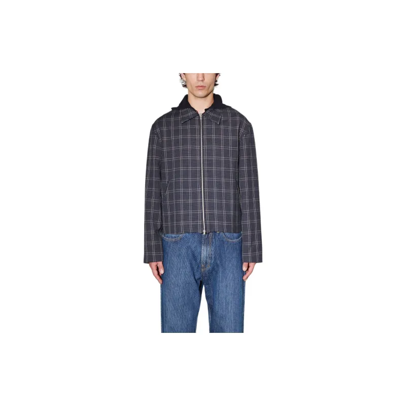 OUR LEGACY Mini Plaid-check Shirt Jacket-1