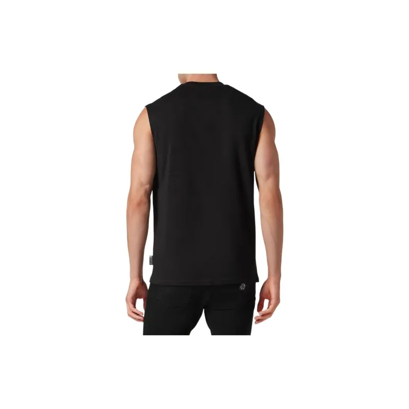 PHILIPP PLEIN Logo print Crew neck Tank Top-1