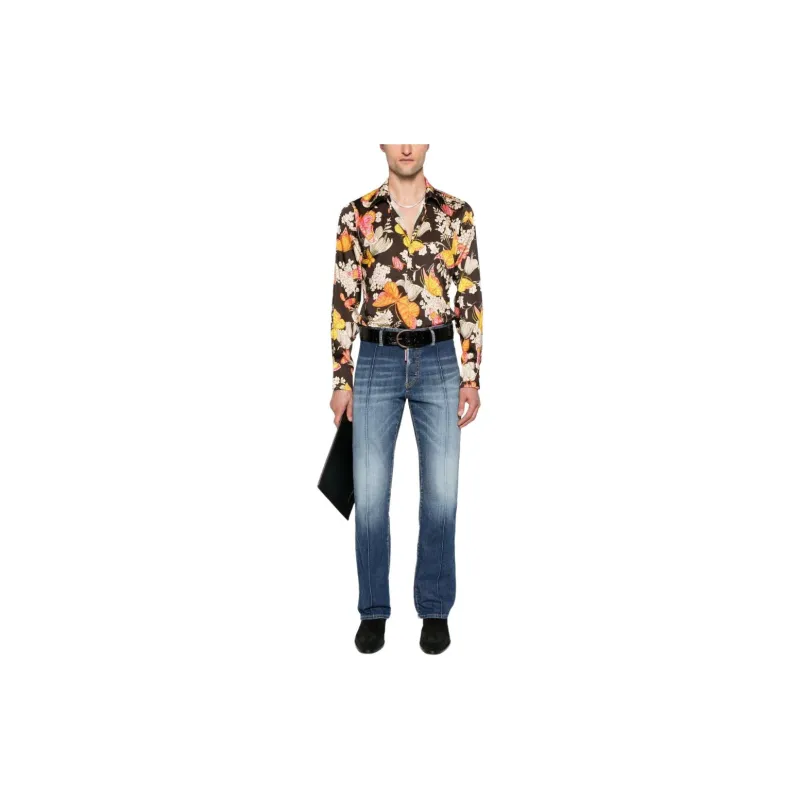 DSQUARED 2 Richard Raised Seam Detailed Slim-Fit Jeans-1