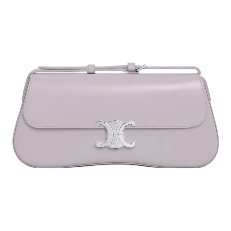 CELINE Calfskin Handbag Shoulder Bag Medium Size Women's Light Lavender-0