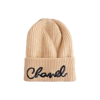 CHANEL Cashmere Beanies Unisex Yellow