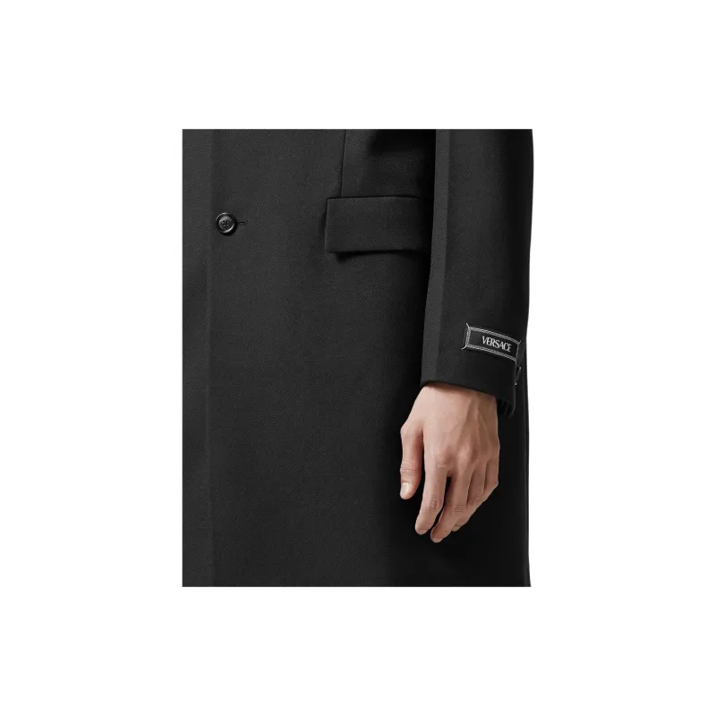 VERSACE Button Up Tailored Long Coat-1