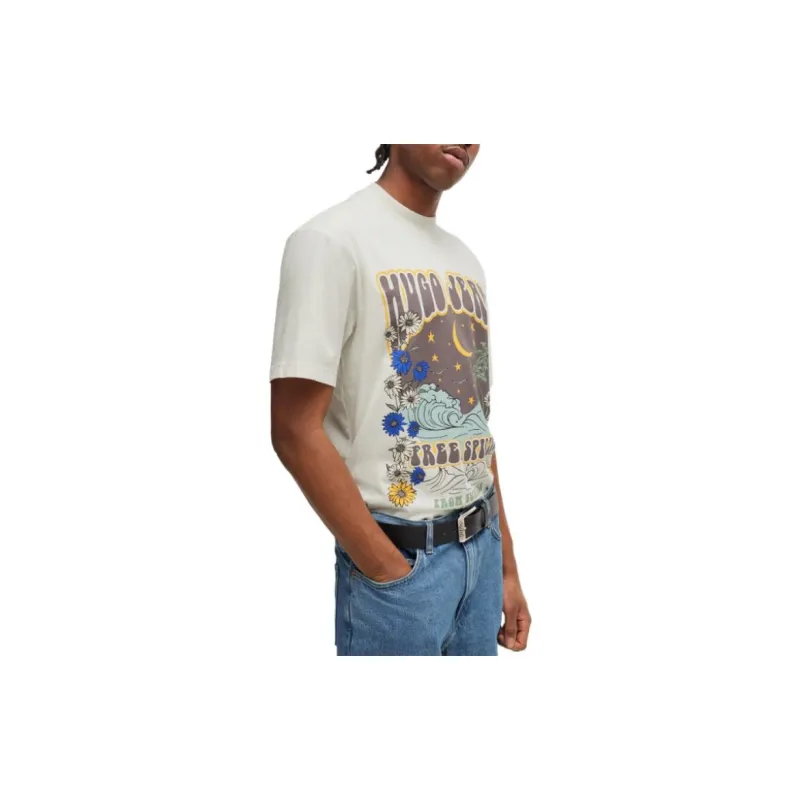 HUGO BOSS SS24 T Shirt Unisex Natural White-3