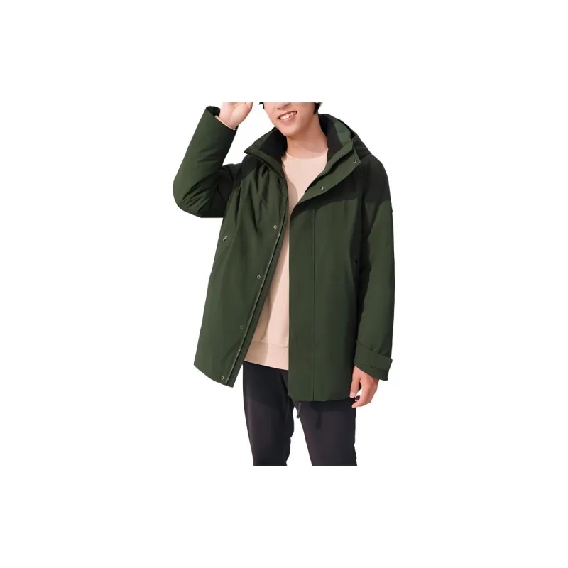 Skechers Down Jacket Men's Black Forest Green-2