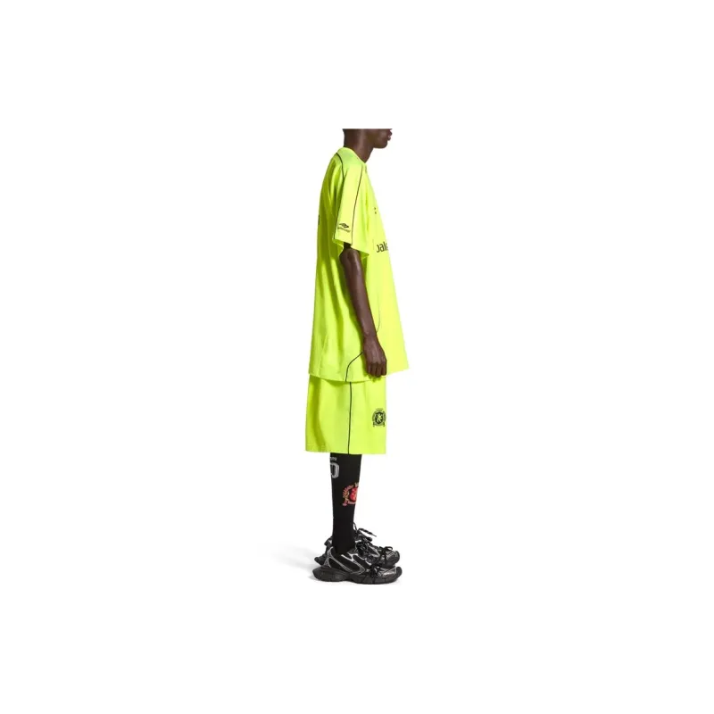 Balenciaga T-Shirt Loose Fit Style Unisex Fluorescent Yellow-4