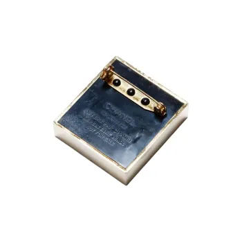 CHANEL Gold-Plated Brooches Women's Blue