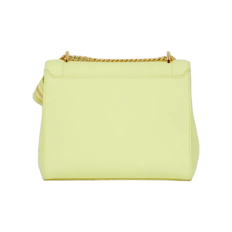 LANCEL Grain Cow Leather Shoulder Bag, Crossbody Bag Medium Size Women's Lime-2