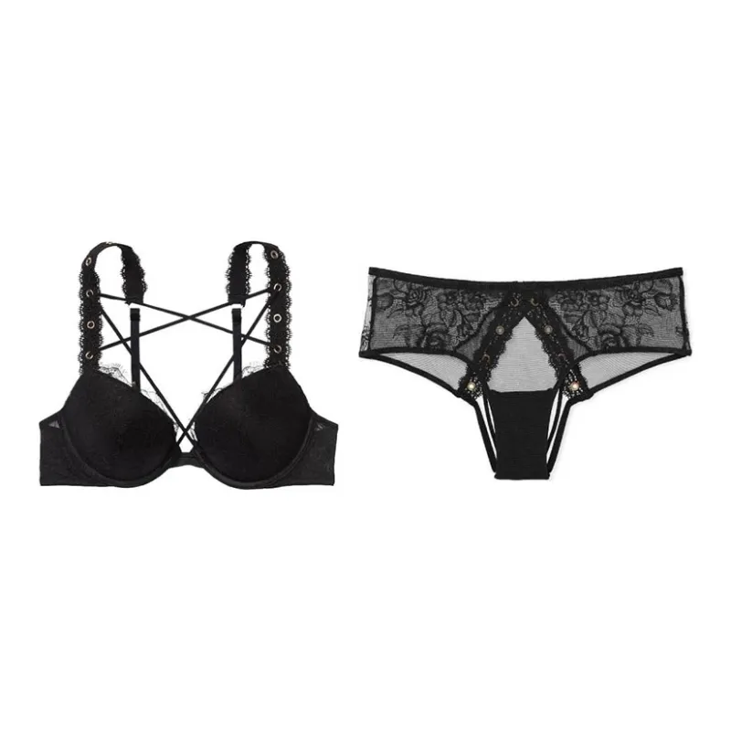 Victoria's Secret Underwear Set Women's Black-0