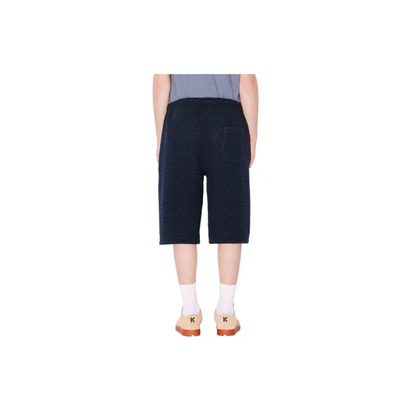 KENZO Weave Logo Embroidered Bermuada Shorts-2