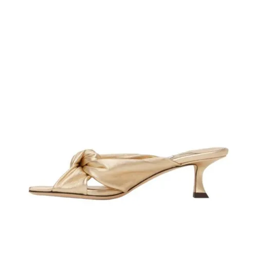 Jimmy Choo Avenue Slide Slippers 5cm Women's Gold