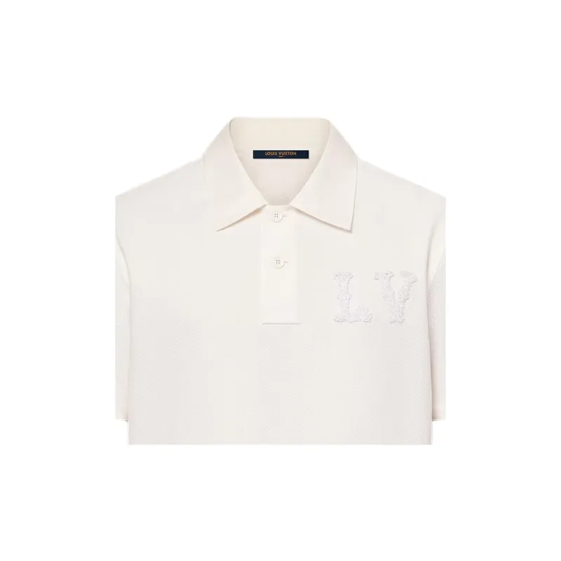 LOUIS VUITTON Poplin Polo With Embroidered Lv Patch-3
