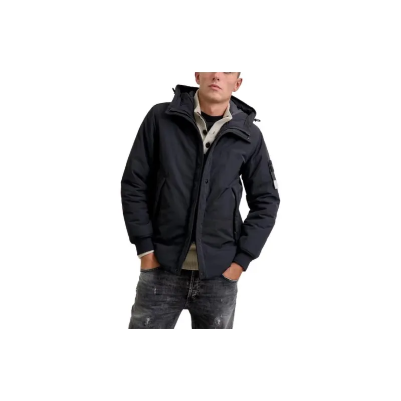 STONE ISLAND Logo Patch Hooded Jacket-2