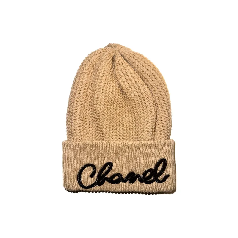CHANEL Cashmere Beanies Unisex Yellow-1