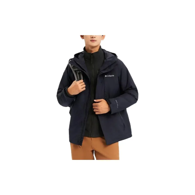 Columbia Windbreaker Jackets Men Black-3