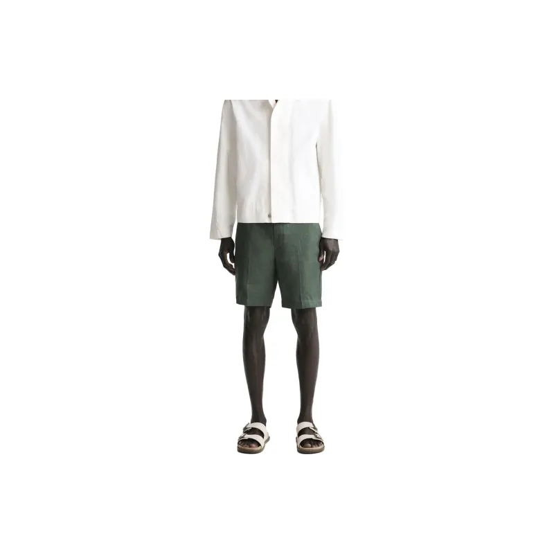 ZARA Casual Shorts Men's Gray Green-2