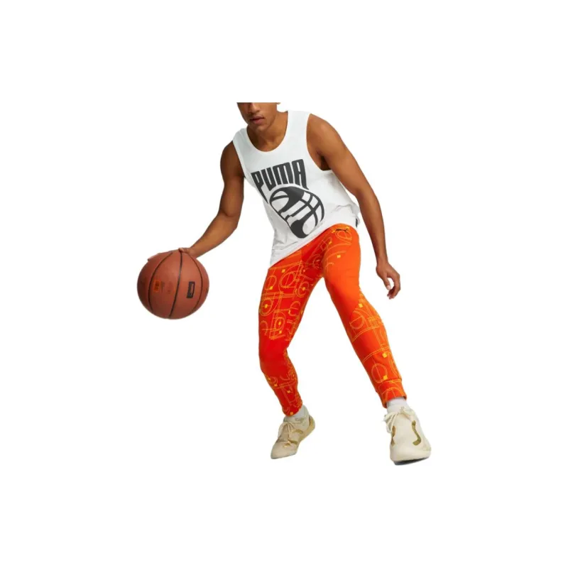 PUMA Mvp Dime Basketball Pants Basketball Shorts Men's Orange-2