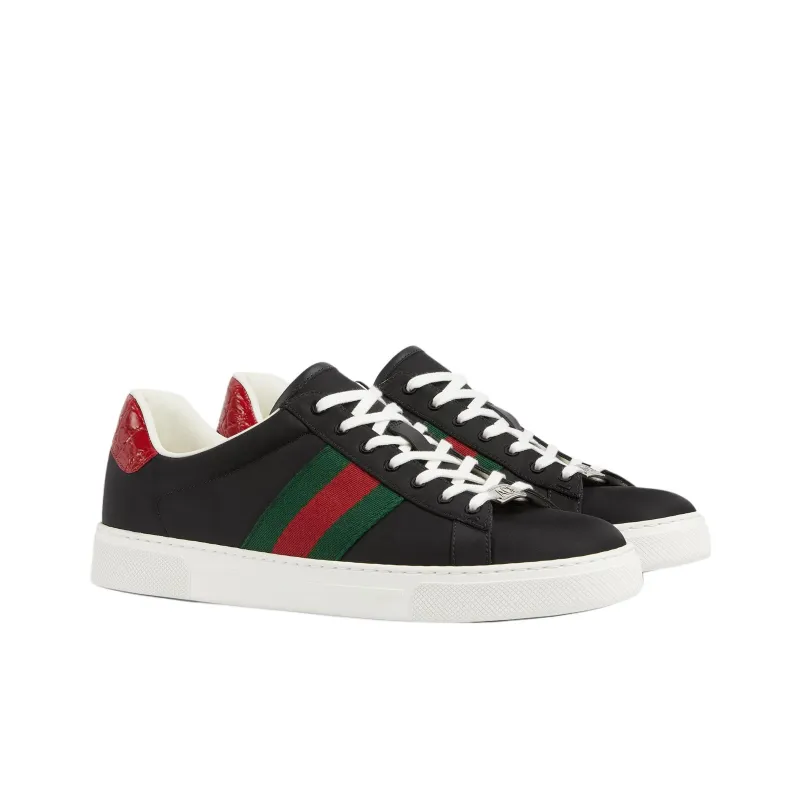 GUCCI Ace Sneaker 'Black Nylon'-2