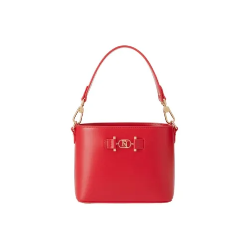 Elisabetta Franchi Polyurethane Bucket Bags Shoulder Bag Crossbody Bag Handbag Women's Red