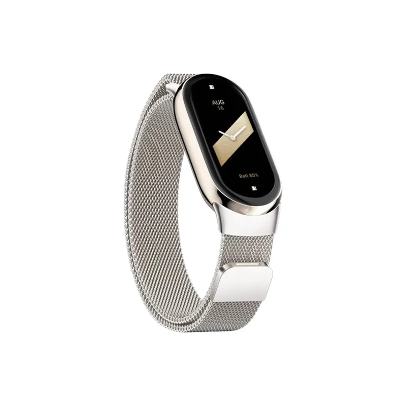 FZRT Xiaomi Compatibility Watch Band Quick Release Integrated Metal Beige Blue Magnetic Steel Band Metal-0