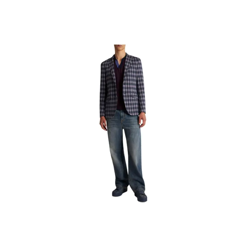 ETRO Checked Shawl-lapels Blazer-2
