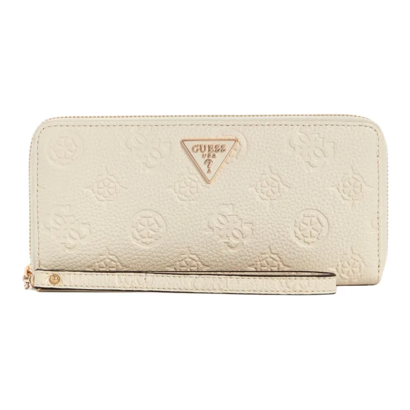 GUESS Artificial Leather Wallet Large Size Women's Gray White-0