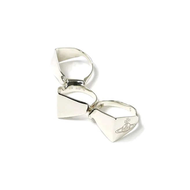 Vivienne Westwood Knuckleduster 925 Sterling Silver Rings Unisex Silver-2